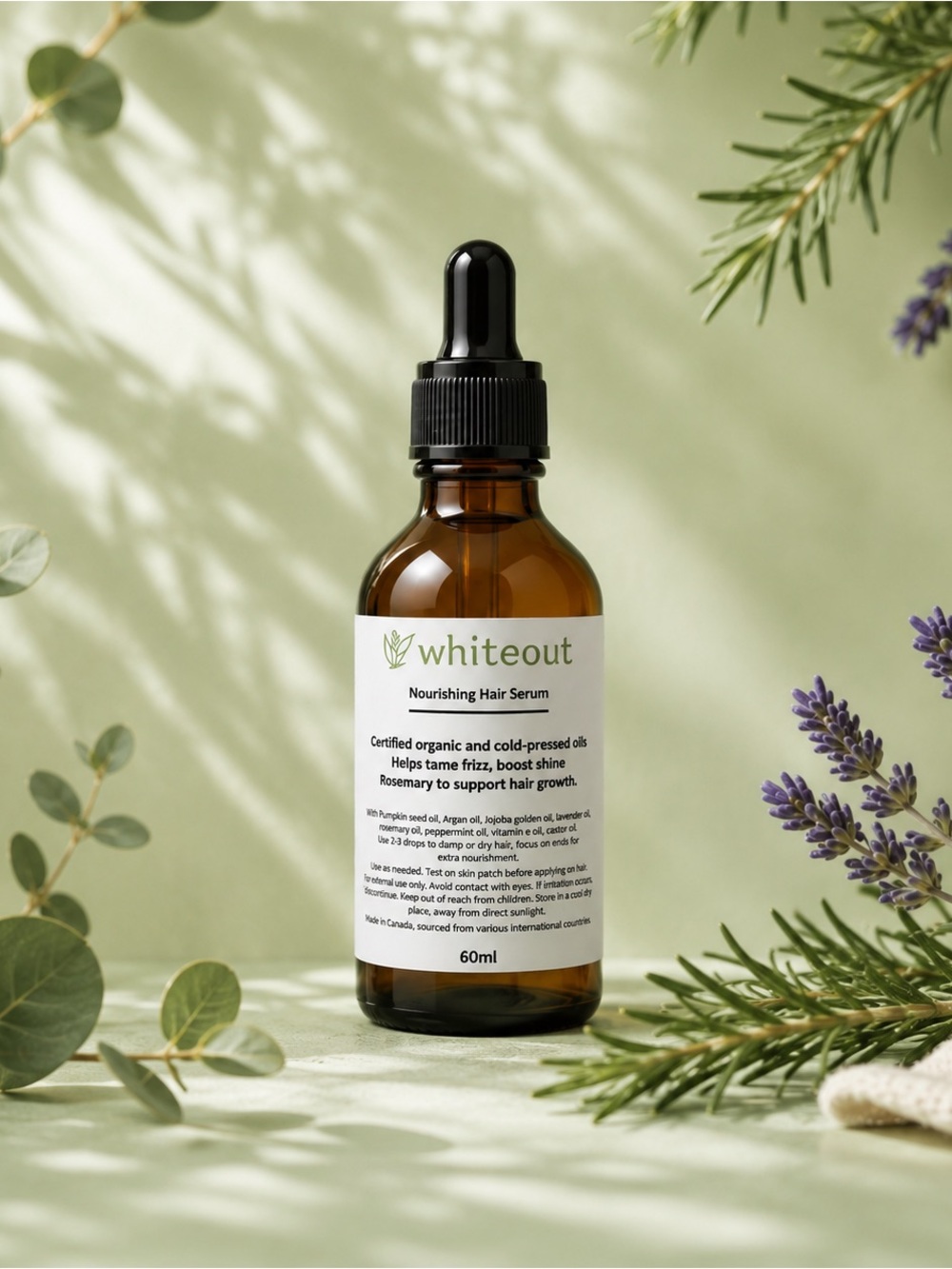 Nourishing Hair Serum Organic Natural oils supports growth and boosts shine Hair